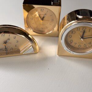 Set of 3 Vintage Seiko Alarm Clocks